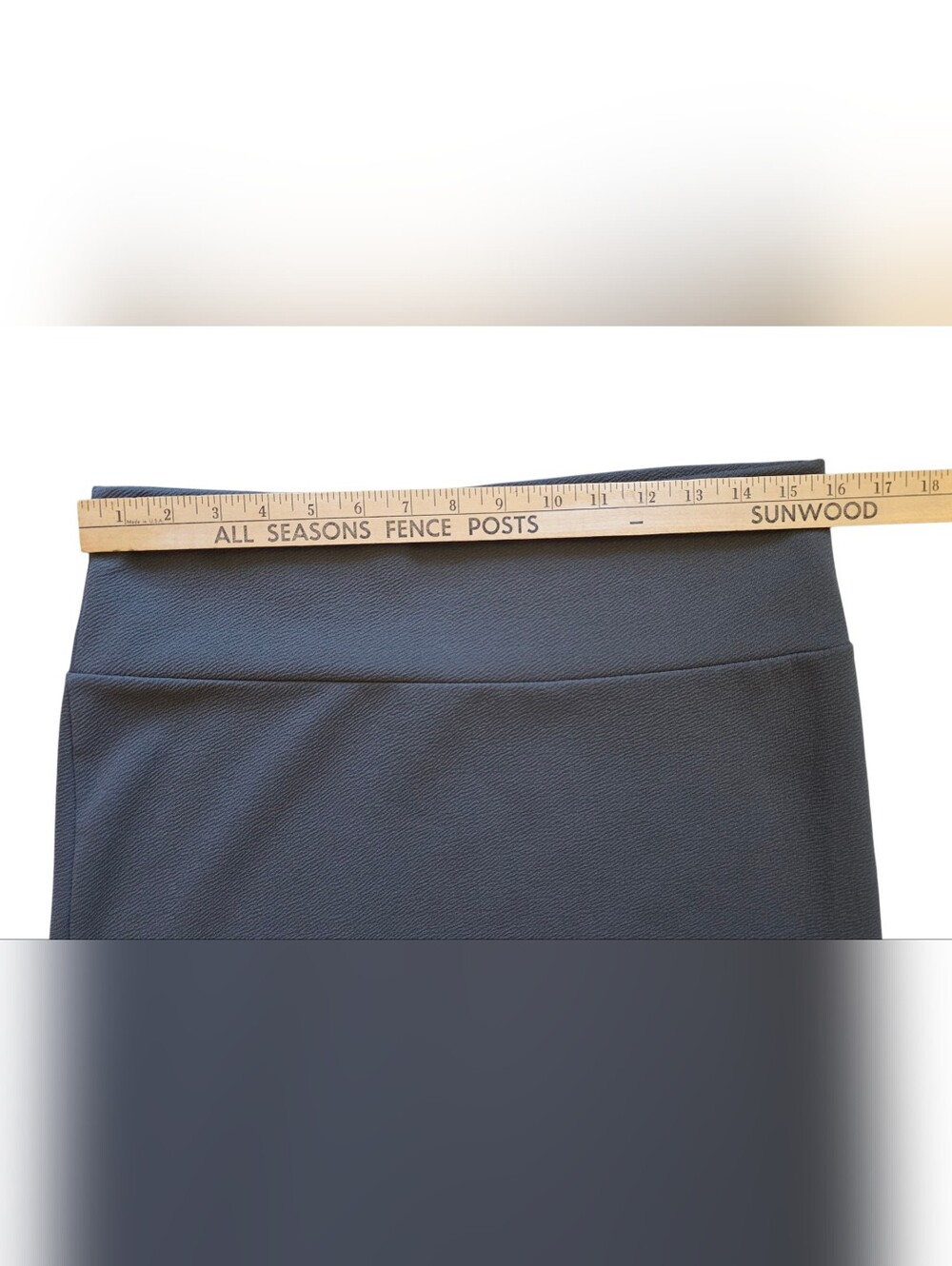LuLaRoe Cassie Large Black and Gray Color Block Pencil Skirt - Picture 6 of 6